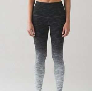 lululemon athletica Black and Gray Ombre Leggings